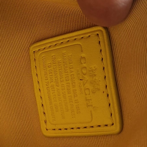 Coach Yellow and Cream Crossbody Bag - Picture 3 of 4